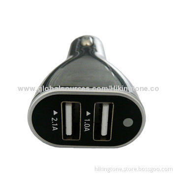 DC 5V 3.1A Dual USB Car Charger, Can Pass CE